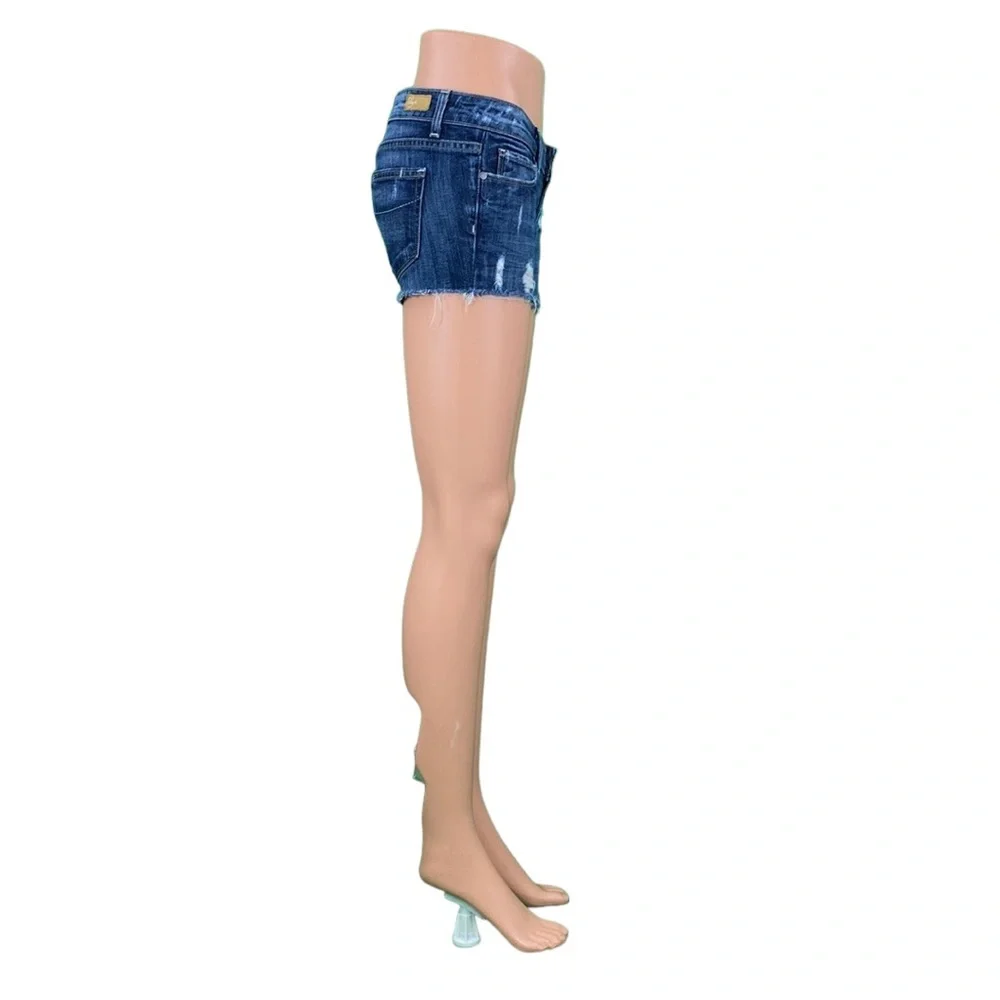 Paige Jimmy Jimmy Cut Off Distressed Jean Shorts - Picture 5 of 15